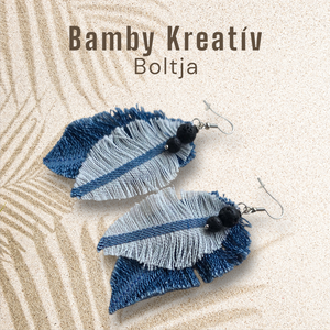 Farmer fülbevaló ásványgyönggyel - ékszer - fülbevaló - lógó fülbevaló - Meska.hu