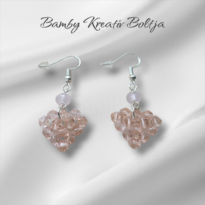 Csiszolt gyöngy fülbevaló, Ékszer, Fülbevaló, Lógó fülbevaló, Gyöngyfűzés, gyöngyhímzés, MESKA