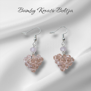 Csiszolt gyöngy fülbevaló - ékszer - fülbevaló - lógó fülbevaló - Meska.hu