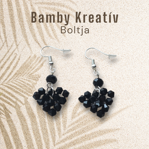 Csiszolt gyöngy fülbevaló - ékszer - fülbevaló - lógó fülbevaló - Meska.hu