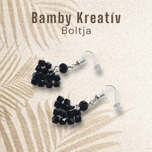 Csiszolt gyöngy fülbevaló - ékszer - fülbevaló - lógó fülbevaló - Meska.hu