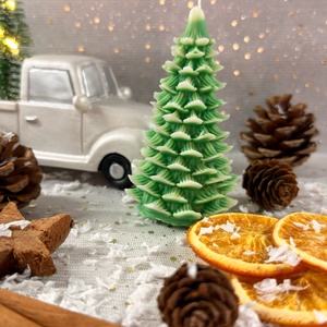 Fenyőfa alakú gyertya, Kellékek & szerszámok, Dekorációs kellékek, Dekorációs gyertya, Gyertya-, mécseskészítés, MESKA