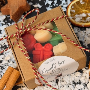 Forralt bor illatú illatviasz, Otthon & Életmód, Gyertya, illat, aroma, Illatviasz, Gyertya-, mécseskészítés, Forralt bor illatú illatviasz szójaviaszból, különböző karácsonyi formákkal, prémium illatolajjal, ..., MESKA