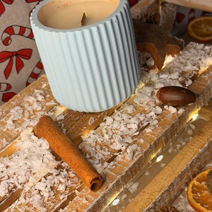 Szójaviasz illatgyertya kézzel készített kerámia tégelyben, tetővel - otthon & életmód - gyertya, illat, aroma - gyertya - Meska.hu