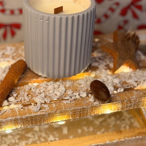 Szójaviasz illatgyertya kézzel készített kerámia tégelyben, tetővel - otthon & életmód - gyertya, illat, aroma - gyertya - Meska.hu