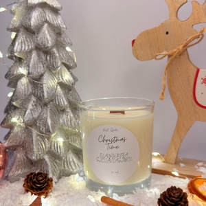 Christmas time illatgyertya szójaviaszból, Otthon & Életmód, Gyertya, illat, aroma, Gyertya, Gyertya-, mécseskészítés, MESKA