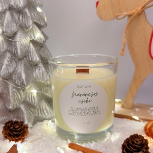 Narancsos csoki illatgyertya szójaviaszból, Otthon & Életmód, Gyertya, illat, aroma, Gyertya, Gyertya-, mécseskészítés, MESKA