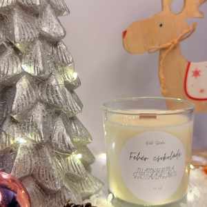 Fehér csokoládé illatgyertya szójaviaszból, Otthon & Életmód, Gyertya, illat, aroma, Gyertya, Gyertya-, mécseskészítés, MESKA