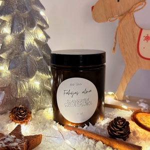 Fahéjas alma illatgyertya szójaviaszból, Otthon & Életmód, Gyertya, illat, aroma, Gyertya, Gyertya-, mécseskészítés, MESKA