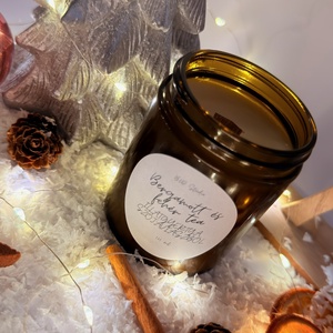 Bergamott és fehér tea illatgyertya szójaviaszból - otthon & életmód - gyertya, illat, aroma - gyertya - Meska.hu