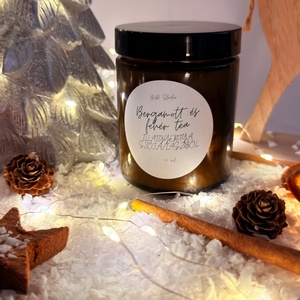 Bergamott és fehér tea illatgyertya szójaviaszból, Otthon & Életmód, Gyertya, illat, aroma, Gyertya, Gyertya-, mécseskészítés, MESKA