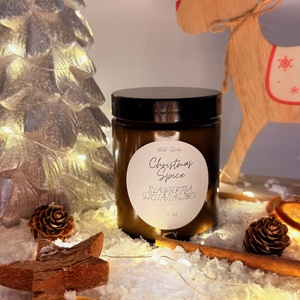 Christmas spice illatgyertya szójaviaszból - Meska.hu