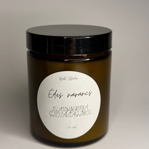 Édes narancs illatgyertya szójaviaszból - INGYENES FOXPOST ÉS SAMEDAY SZÁLLÍTÁS - Meska.hu