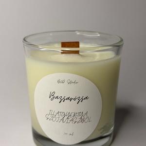 Bazsarózsa illatgyertya szójaviaszból - INGYENES FOXPOST ÉS SAMEDAY SZÁLLÍTÁS, Otthon & Életmód, Gyertya, illat, aroma, Gyertya, Gyertya-, mécseskészítés, MESKA