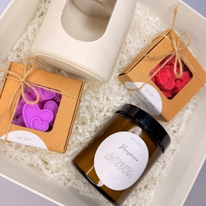 Ajándékdoboz illatviasz párologtatóval, 2 illatviasszal és gyertyával - INGYENES FOXPOST ÉS SAMEDAY SZÁLLÍTÁS - otthon & életmód - gyertya, illat, aroma - illatviasz - Meska.hu