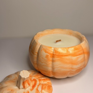 Pumpkin spice illatgyertya szójaviaszból - otthon & életmód - gyertya, illat, aroma - gyertya - Meska.hu