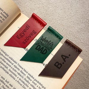 Gravírozott bőr könyvjelző - Meska.hu