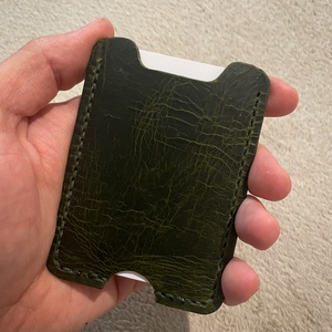 Bőr bankkártya tok - Meska.hu