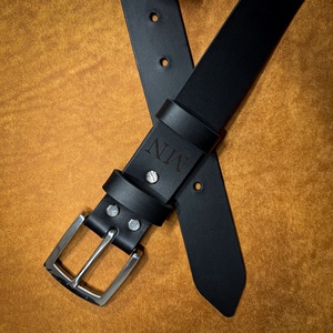 Férfi marhabőr öv - egyedi méret és gravírozás - ruha & divat - öv & övcsat - öv - Meska.hu