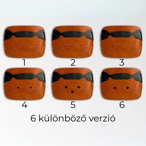 Cicás kártyatartó többféle arccal - gravírozással - táska & tok - pénztárca & más tok - kártyatartó & irattartó - Meska.hu