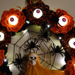 Halloweeni ajtódísz - otthon & életmód - dekoráció - ajtó- és ablak dekoráció - ajtódísz & kopogtató - Meska.hu