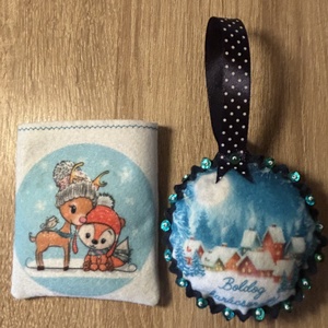 Filc karácsonyfadísz - karácsony - karácsonyi lakásdekoráció - karácsonyfadíszek - Meska.hu