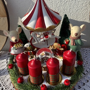 Adventi asztaldísz - karácsony - adventi díszek - adventi koszorú - Meska.hu