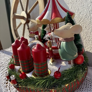 Adventi asztaldísz - karácsony - adventi díszek - adventi koszorú - Meska.hu