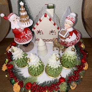 Adventi asztaldísz - karácsony - adventi díszek - adventi koszorú - Meska.hu