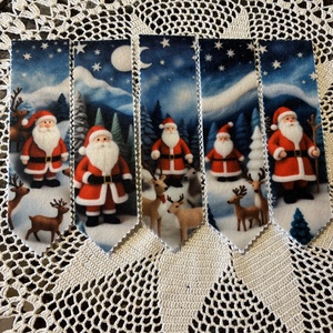 Filc Mikulásos könyvjelző, Könyv & Zene, Könyvjelző, Fotó, grafika, rajz, illusztráció, Nemezelés, MESKA