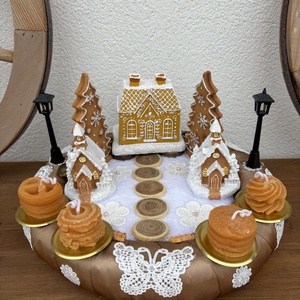 Karácsonyi asztaldísz - karácsony - adventi díszek - adventi asztaldísz - Meska.hu