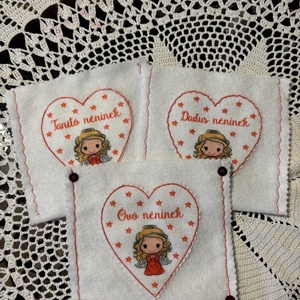 Óvó néninek, Dadus néninek, Tanító néninek, Karácsony, Karácsonyi ajándékozás, Karácsonyi ajándékcsomagolás, Gyöngyfűzés, gyöngyhímzés, Patchwork, foltvarrás, MESKA