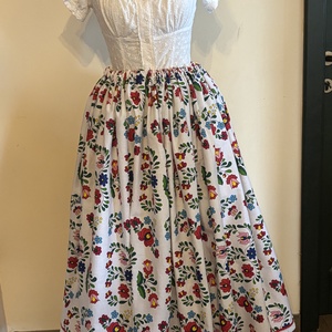  Kalocsai mintás folklór szoknya , pörgős , néptáncos, népviseleti, népművészeti, Ruha & Divat, Női ruha, Szoknya, Varrás, MESKA