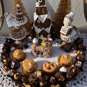 Adventi mézeskalács asztali dísz - Meska.hu