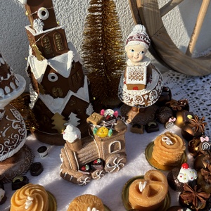 Adventi mézeskalács asztali dísz - karácsony - adventi díszek - adventi asztaldísz - Meska.hu