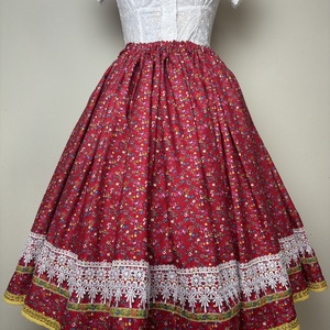 Néptáncos, népviseleti, folklór,  pörgős szoknya, Ruha & Divat, Női ruha, Szoknya, Varrás, MESKA