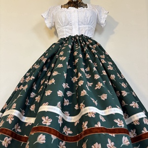 Rózsalonc mintás néptáncos , folklór szoknya - Meska.hu