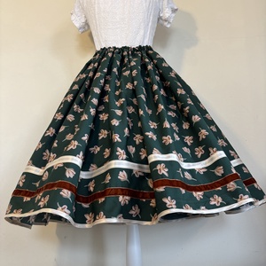 Rózsalonc mintás néptáncos , folklór szoknya - ruha & divat - női ruha - szoknya - Meska.hu