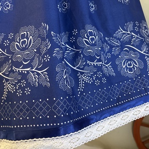 Kékfestő jellegű néptáncos, folklór szoknya - ruha & divat - női ruha - szoknya - Meska.hu