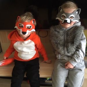Róka álarc és farok farsangi, halloweeni jelmezhez - ruha & divat - jelmez & álarc - jelmez - Meska.hu