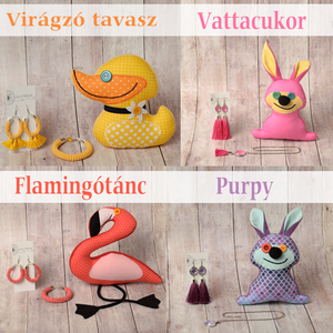 Anyák napi Vattacukor névre hallgató fonalékszer és textilfigura kollekció -  - Meska.hu