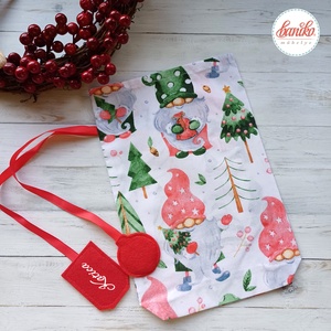 Színes manós textil mikulászsák a piros celofán zacskó helyett - kérdd nevesítve! - karácsony - mikulás - mikulás zsák - Meska.hu