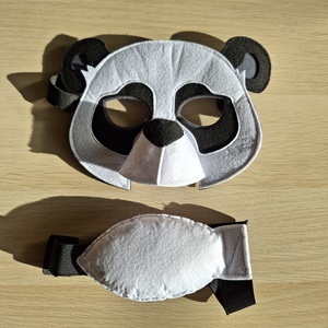 Pandamaci, medve jelmez - álarc és farok - farsangra, halloweenre, szerepjátékhoz - ruha & divat - jelmez & álarc - jelmez - Meska.hu