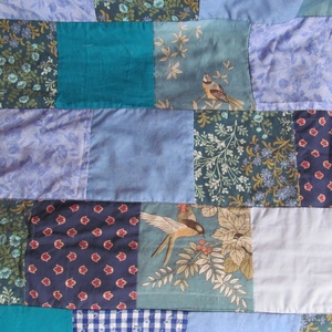 kék patchwork takaró -  - Meska.hu