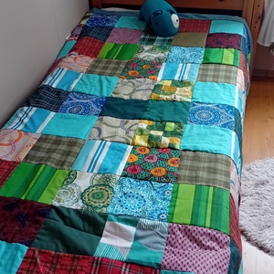 Patchwork takaró Imola részére - otthon & életmód - lakástextil - ágytakaró - Meska.hu