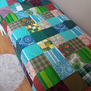 Patchwork takaró Imola részére - otthon & életmód - lakástextil - ágytakaró - Meska.hu