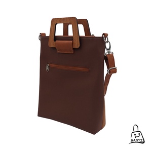 Fafogós kézi- és válltáska barna árnyalatokkal � praktikus A4-es méretben  - táska & tok - kézitáska & válltáska - kézitáska - Meska.hu