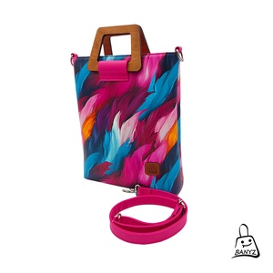 Színes tollas mintás kézi- és válltáska � kézműves Banyz táska - táska & tok - kézitáska & válltáska - kézitáska - Meska.hu