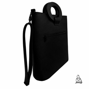  Fekete többfunkciós kézitáska és válltáska � A4-es méretben - táska & tok - kézitáska & válltáska - kézitáska - Meska.hu