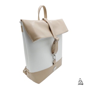 Többfunkciós női táska � bézs�fehér hátizsák, válltáska és kézitáska egyben - Meska.hu